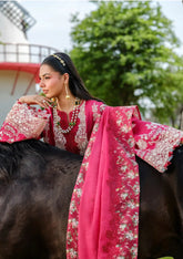 3-PC Unstitched Embordered Luxury Lawn By Elaf | ELH-6B JULIET